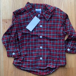 🌺 NWT Old Navy Plaid Shirt Sz12-18months